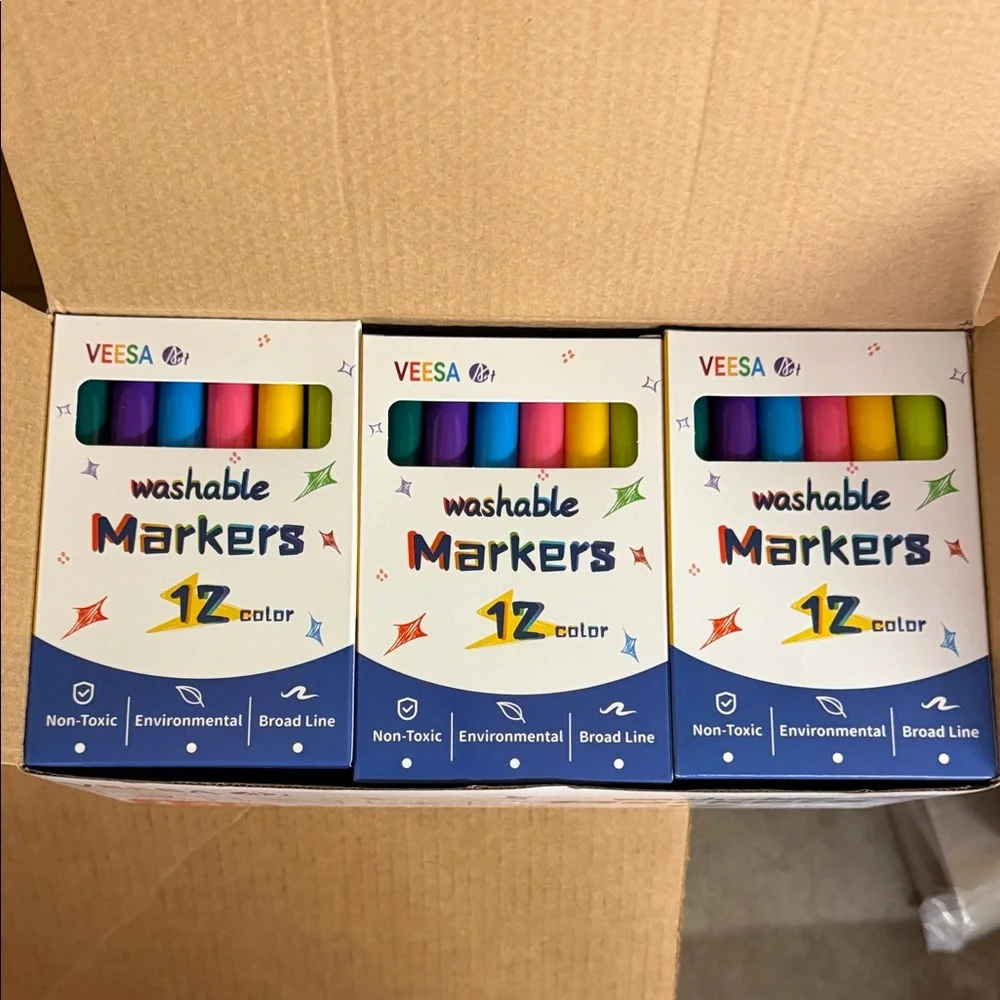 Washable Markers 144ct 12 boxes - 12 Colors EASTER BASKET READY